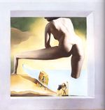 Dali Lifting the Skin of the Mediterranean Sea to Show Gala the Birth of Venus 1977 Дали, приподнимающий поверхность Средиземного моря, чтобы показать Гала рождение Венеры 1977